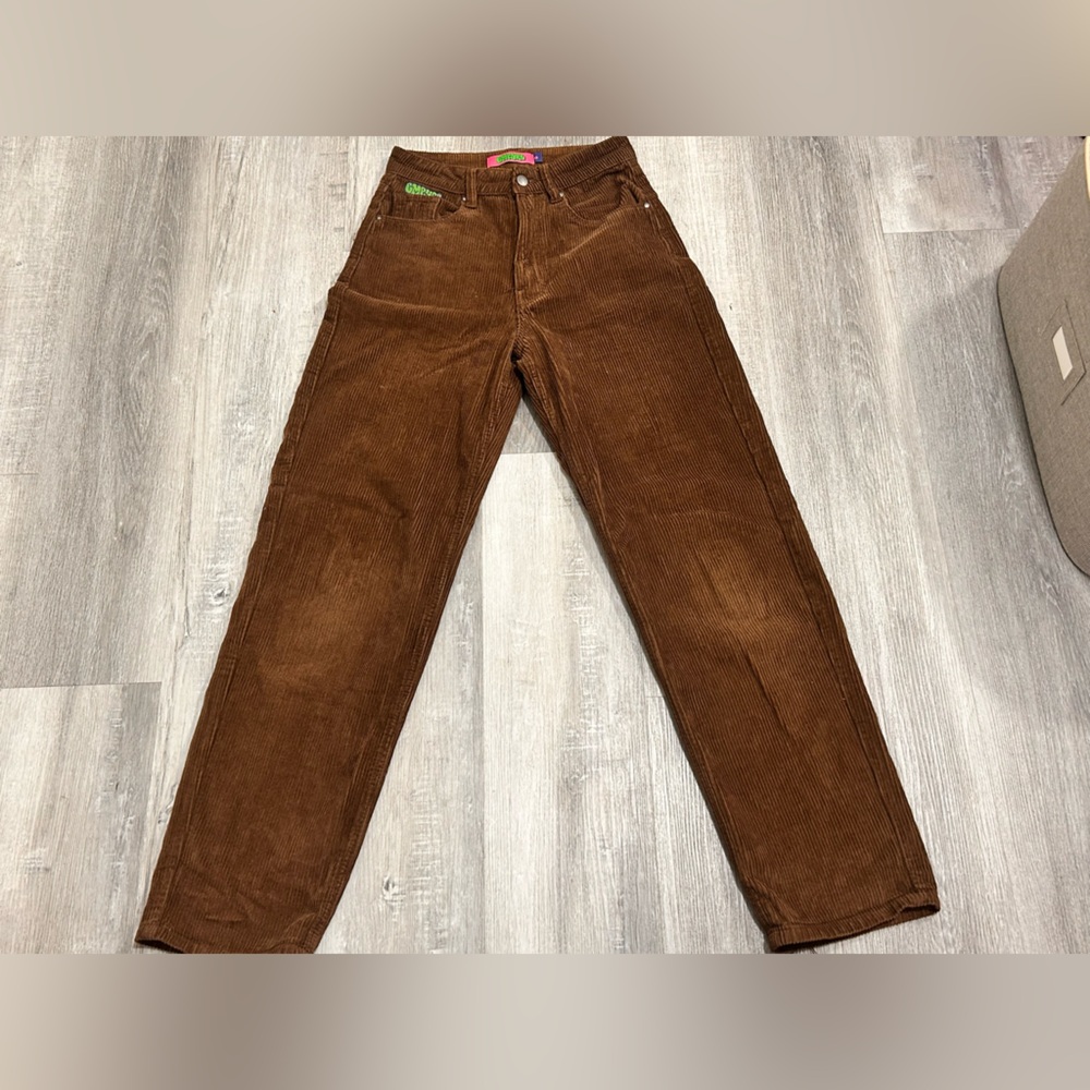 Empyre Brown Straight Leg Jeans Corduroy Texture, size 0, EUC - Picture 4 of 7